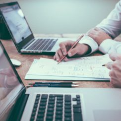 Man assessing his chances of a successful apllication for a small business loan