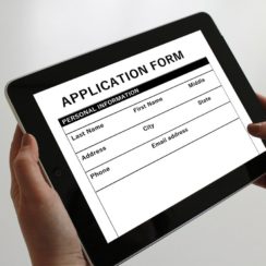 Application form for a loan