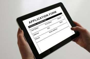 Application form for a loan