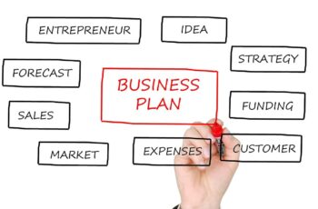 business plan on a white board