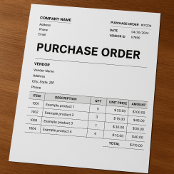 image of a purchase order
