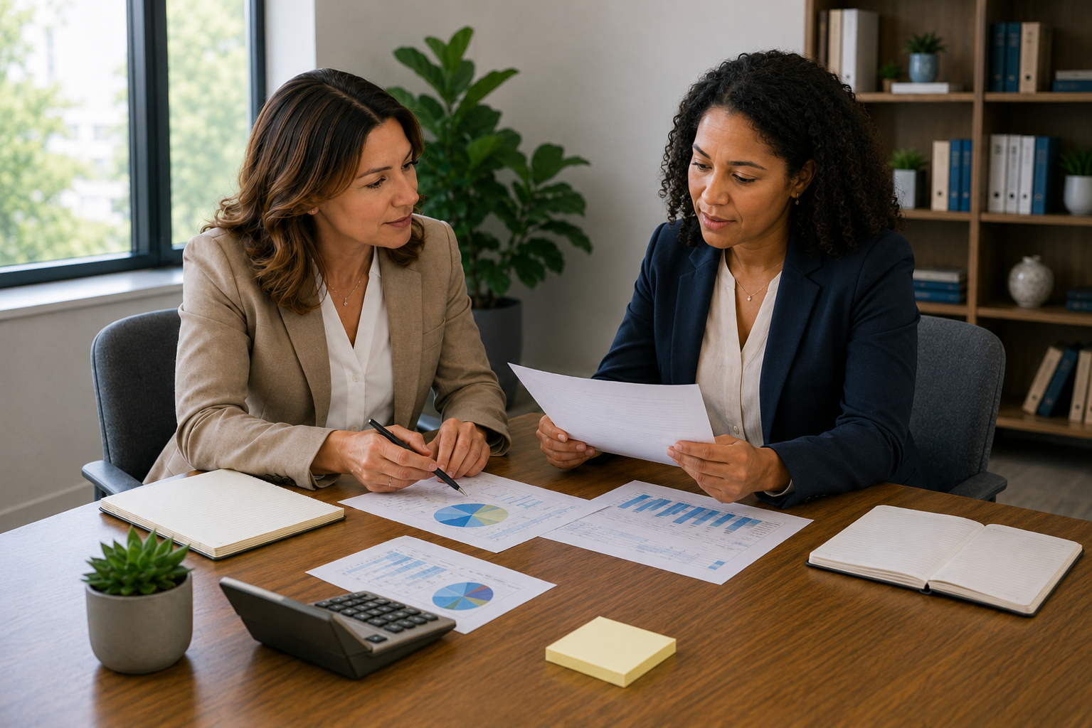 Business owner reviewing alternative business financing choices with an adviser