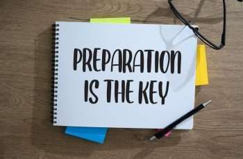 sign says preparation if the key encouraging you to prepare