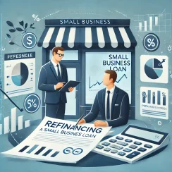 a sign for refinancing a small business loan