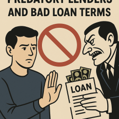 Cartoon of avoiding preatory lenders