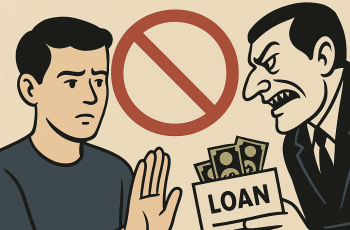 Cartoon of avoiding preatory lenders