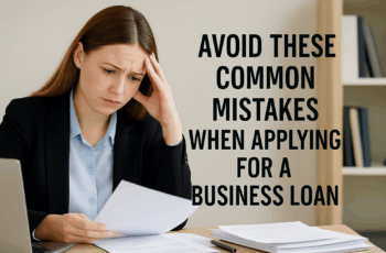 worried woman looking for common mistakes on an application