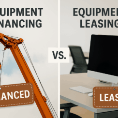 sign saying equipment financing vs equipment leasing