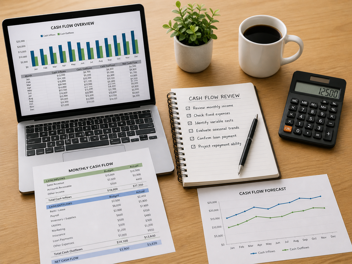 Cash flow review before applying for a small business loan