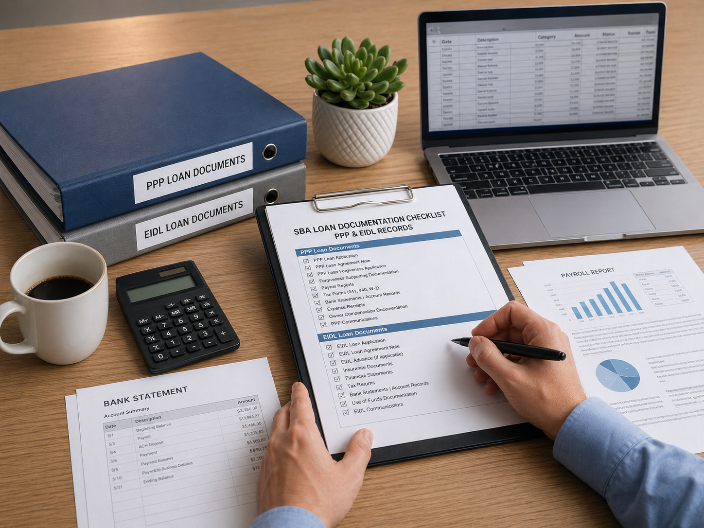 SBA loan documentation checklist for PPP and EIDL records