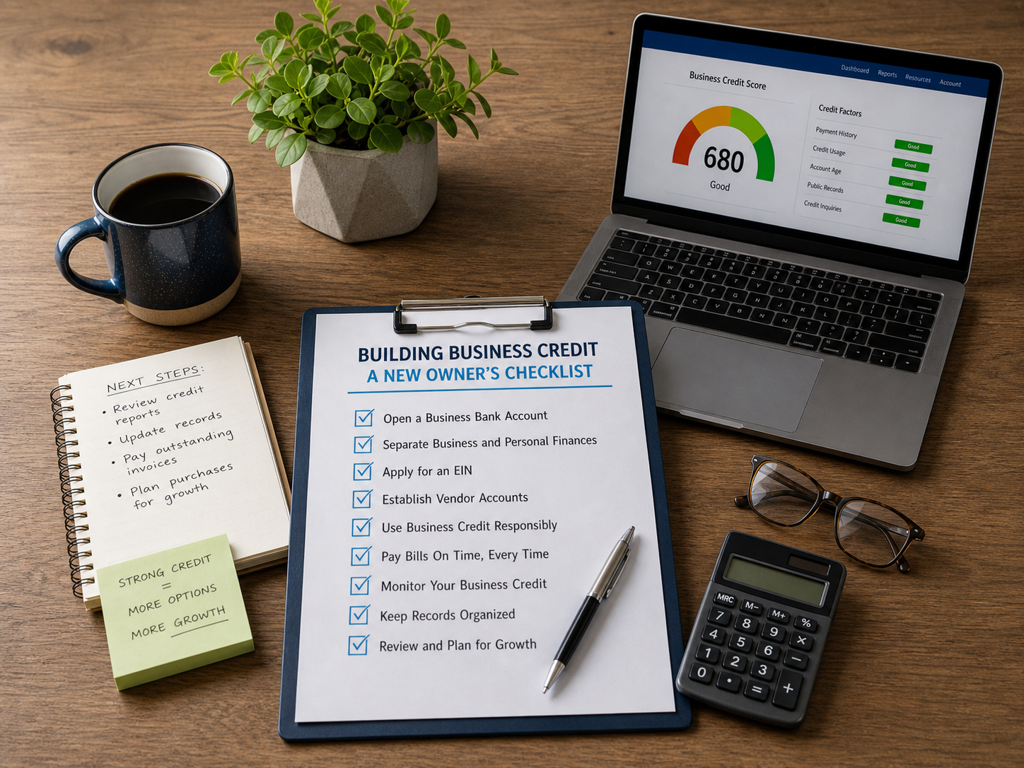 Business credit checklist for new business owners