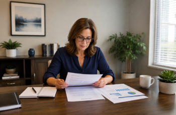 Business owner reviewing business loan covenants before signing