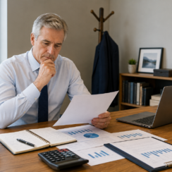 Business owner reviewing loan documents to understand small business loan limits