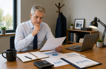 Business owner reviewing loan documents to understand small business loan limits