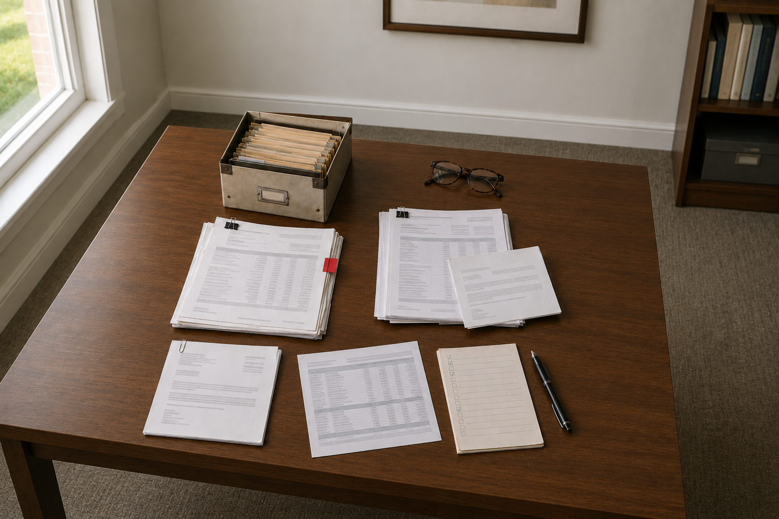 Original and corrected business credit reports organized with supporting records and confirmation documents.